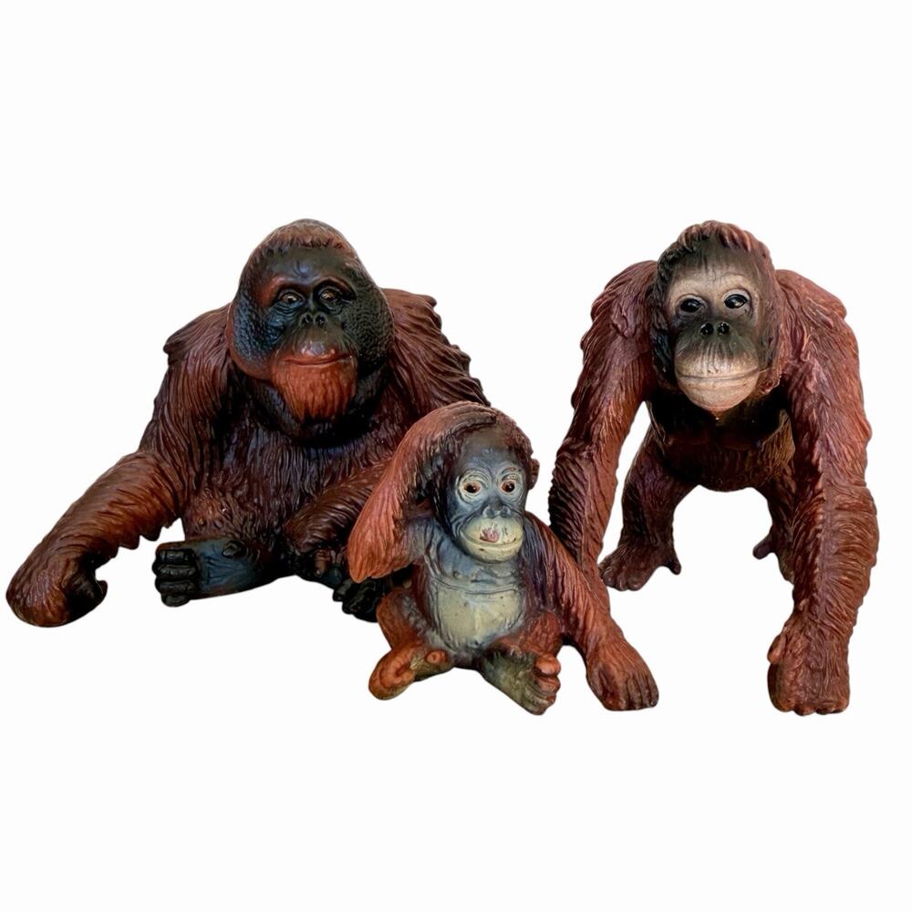 Schleich Vintage Orangutan Family Lot #14306 #14307 #14315 2002 Retired ￼